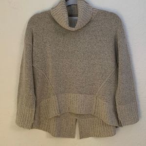 BROCHU WALKER Turtleneck Asymmetrical  Gray Sweater . Size XS